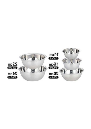 Novahub Çorba Tabağı Yerleştirme Kaseleri Seti - 2600ml Paslanmaz Çelik Karıştırma Kasesi Diğer