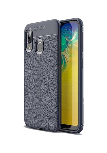 Adige Samsung Galaxy Uyumlu A20 Kılıf Niss Deri Görünümlü Silikon