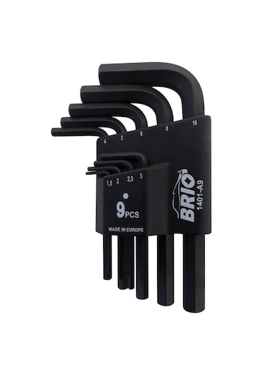 Brio Allen Anahtar Seti Kısa 9 Parça 1 5-10 Mm