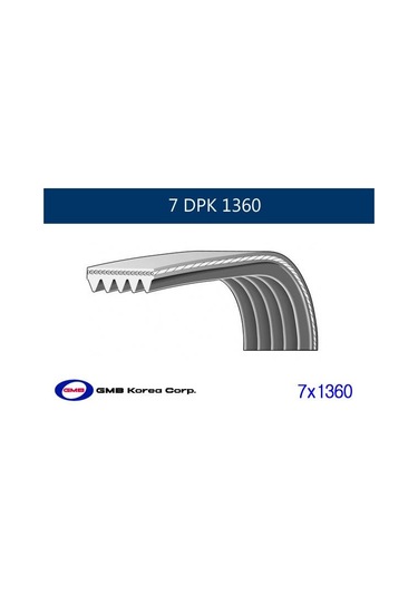 Gmb Gpk 7 Dpk 1360 Kanallı Kayıs Golf 2.8 Vr6 24v 91 99 Passat 2.8 Vr6 12v 88 97 Transporter 2.8vr6 00 03