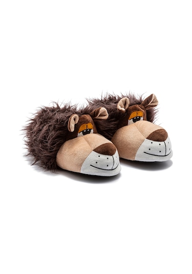 Aslan Kadın, Garson Boy Hayvanlı Panduf Kahverengi 36/41 Kahverengi