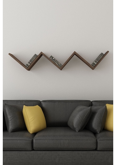 Moonlife Moonlife Dart Dekoratif Duvar Rafı Ceviz