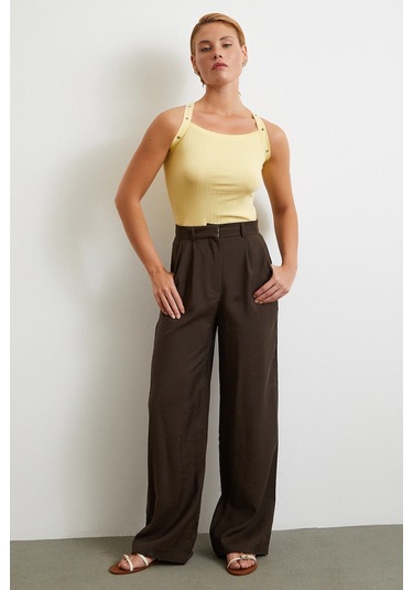 Arkası Çapraz Bağlamalı Top Sarı Sari