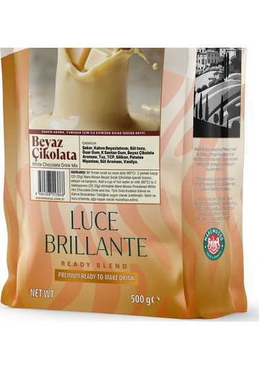 Beyaz Çikolata White Chocolate 500 Gr. Hazır