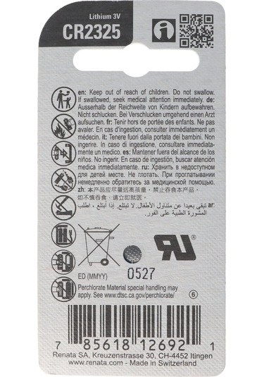 Becocell CR2325 lityum pil IEC CR2325, BR2325 maks. 190mAh