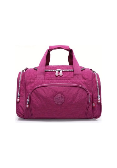 Oldfriend Mor Okul Çantası Orta Lise Öğrencileri İçin Günlük Seyahat Sırt Çantası Nylon Mor Kırmızı