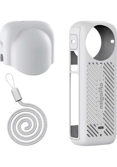 Ebitda Amagisn Panorama Kamera Kılıfı + Lens Kapağı + Bilek Kayışı, Insta360 X4 İçin, Çok Renkli Çok Renkli