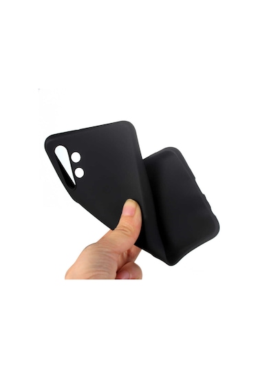 Mobilteam Galaxy Uyumlu A13 4g Kılıf Premier Silikon Kapak - Siyah Siyah