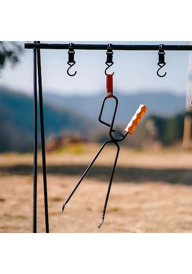 Ranyeek Kamp Ateşi Maşası - Uzun Saplı, Yanmaz Ve Kaymaz Çelik Mangal Maşası Çok Renkli