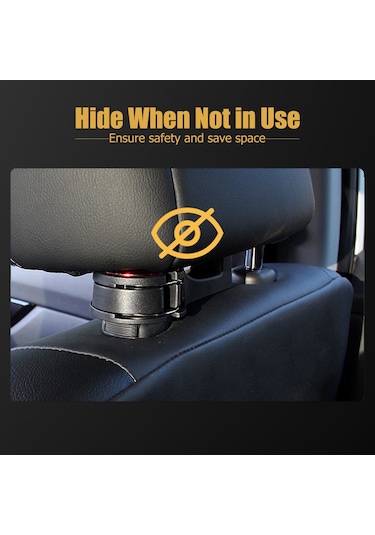 Wezone Araba Arka Kafa Yastığı Telefon Tutucu Ve Çanta Asıcı - 360 Döner, Kilitleme Fonksiyonu, Mavi Abs+silikon Diğer