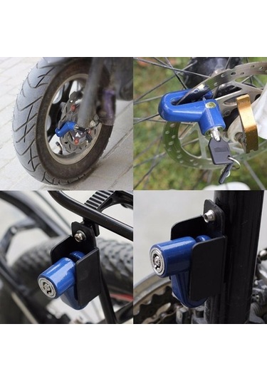 Siyah 1 Pc Motosiklet Güvenlik Anti Hırsızlık Kilidi Motosiklet Bisiklet Moped Scooter Disk Fren Rotor Kilidi Zh