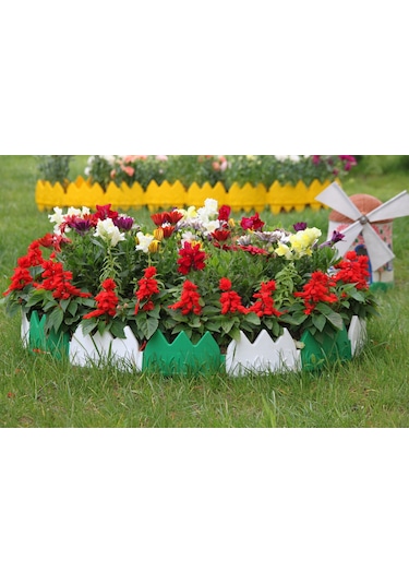 8 X 16 Paket Dekoratif Bahçe Çiti Uzunluk 21.76 Cm Yeşil