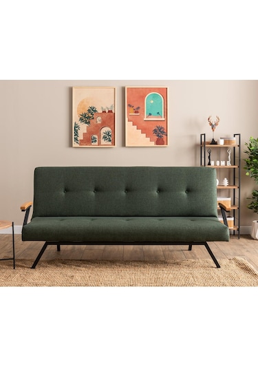 Pafu Zven Üçlü Yataklı Koltuk - Keten Haki Haki