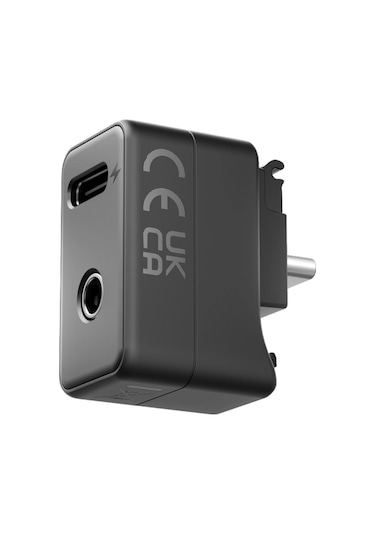 Insta360 X5 Mic Adapter Siyah