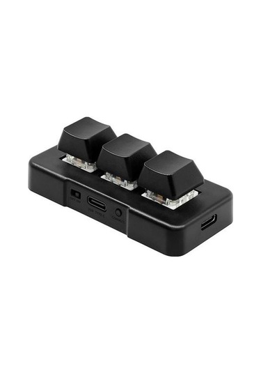 Mk321-pro 3 Tuşlu Özelleştirilmiş Klavye Mekanik Mavi Anahtarlı Usb+2.4g+bt Bağlantılı Ofis Oyun Multimedya Siyah