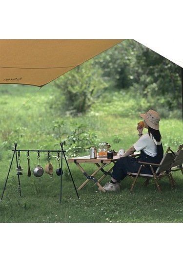 Dancemonkey Shinetrip A014-h0s Alüminyum Üçgen Piknik Tencere Askı Sistemi Altın