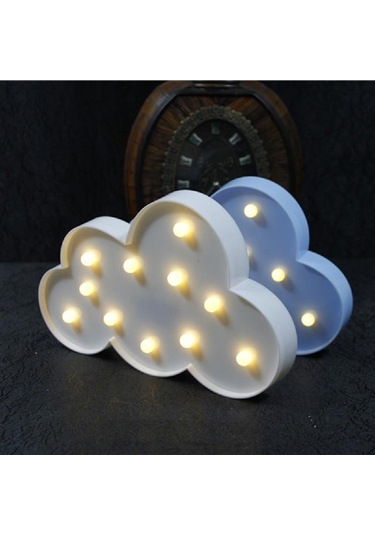 1 Adet Güzel Beyaz/mavi Bulut Led Gece Sıcak Lamba Çadırı Çocuk Odası Dekorasyonları İçin Güzel Hediyeler Mavi