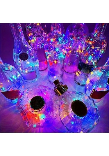 Honeybeeshop 6 Adet Solar Şişe Lambası Gündüz Şarj Gece Otomatik Aydınlatma Parti Noel Yılbaşı Dekorasyonu Sıcak Beyaz