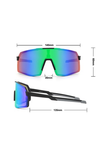 Xq-hd Xq-555 Spor Güneş Gözlüğü Erkek Kadın Parlama Önleyici Uv400 Yarış Gözlükleri Büyük Çerçeve Gözlükler Bisiklet Gözlükleri - Beyaz/siyah/gri