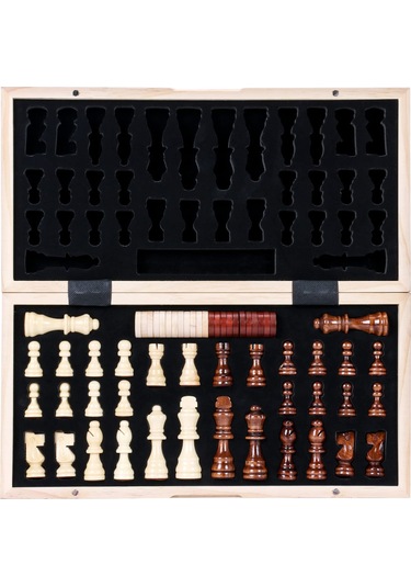 Jl Manyetik Satranç Ve Dama Seti Masa Oyunları, Ahşap