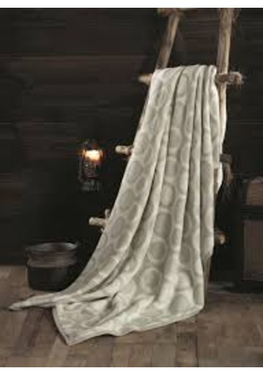 Issimo Çift Kişilik Akrilik-Pamuk Battaniye Estella Gri