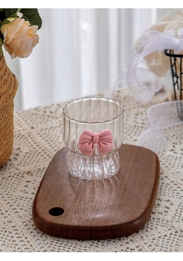 Muse Home Store Cam Delgili Fiyonk Desenli Kahve Ve Meyve Suyu Bardağı 437519704 Beyaz