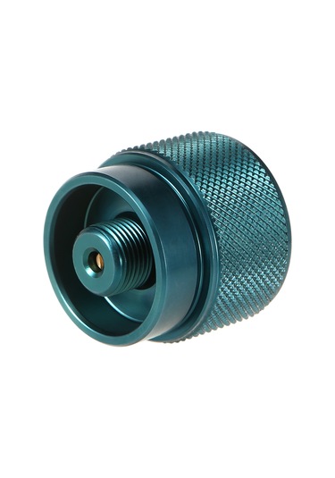 Symbee Lixada Kamp Çalışanı Gaz Depolama Adaptörü - 1l Tankı Lindal Valfli Kasserole'ye Dönüştürücü, Otomatik Kapanma Özelliği Gümüş