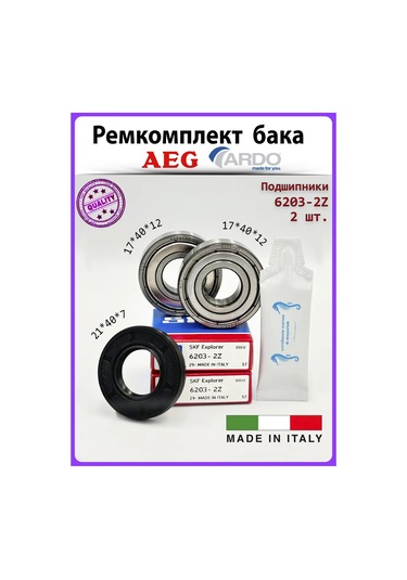 Skf Ardo, Aeg Çamaşır Makinesi İçin Rulmanlar + Salmastra Gres Yağlama 266582924