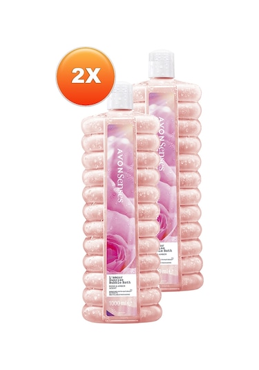 Avon L'amour Sunrise Gül Ve Kehribar Kokulu Banyo Köpüğü 2 x 1 L