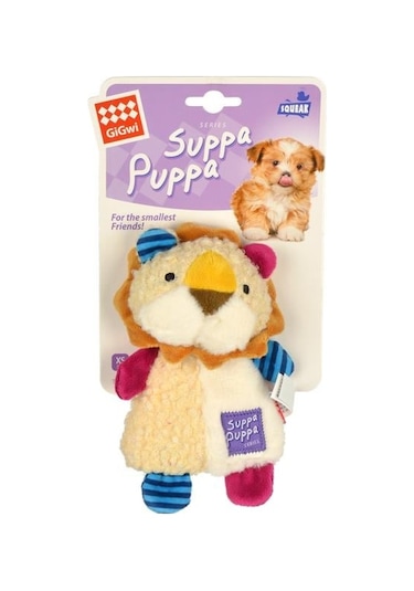Gigwi Suppa Puppa Sesli Aslan Peluş Köpek Oyuncağı 16cm