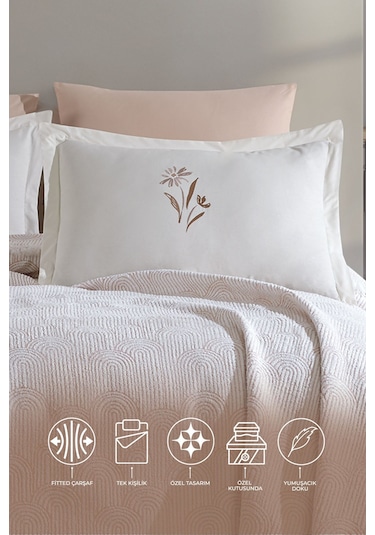 Elart Sunrise Battaniye Seti Tek Kişilik 4 Parça Taş Taş