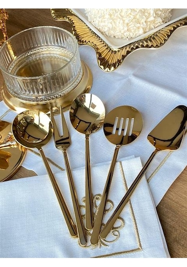 Allegra Gold 5 Parça Servis Kaşık Seti