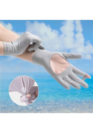 Pazly 2'li Paket Yaz Buz İpek Eldiven Kadın Uv Koruma Güneşten Koruyucu 1 Adet 1 Adet