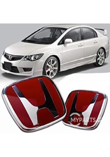 HONDA CİVİC 2006-2012 FD6 SEDAN KIRMIZI H ARKA-ÖN LOGO