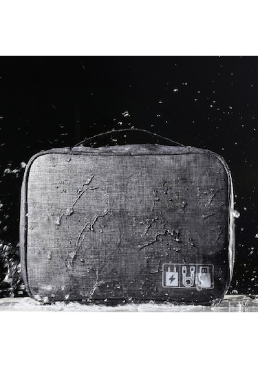 Yuntech01 Büyük Boy Gri Dijital Alet Çantası - Katlanabilir Dayanıklı Poliester Malzeme İle Çok Amaçlı Kabloları Ve Elektronik Aletleri Saklama Çantası Gri