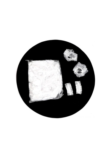 100 Pack Disposable Waterproof Earmuffs, Dustproof, Plastic, For Home & Salon Use Şeffaf