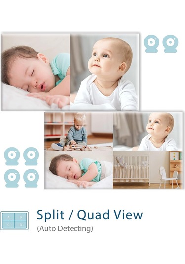 Moonybaby Split 50 Düşük Emf Kablosuz Bebek Monitörü - 2 Kamera