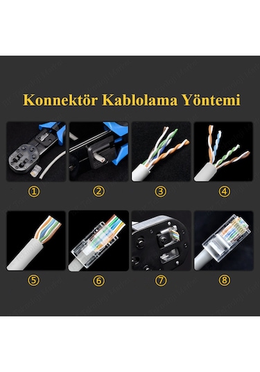 Ez Rj45 Cat6 Yeni Nesil Delikli Jack Konnektör 10 Adet