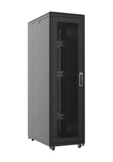 22u + 2li Fan 600x800mm Dikili Tip Siyah Kabinet Vega Ag-vb22u6080s1 Cam Kapak-121339