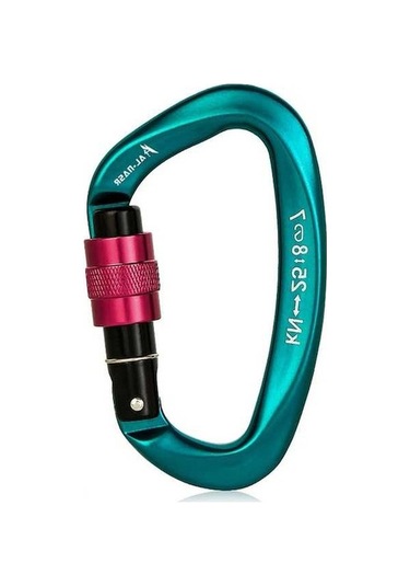 Pazly Vidalı Tırmanma Karabina Klips Kilitli Profesyonel D-şekilli 25kn Ao Renkli Kanyoning Ekipmanı Hamak Hafif Çok Renkli