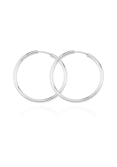 Glorria Glorria Gümüş 3,5 Cm Halka Küpe