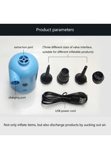 Sones Ht-426 Kauçuk Bot Şişme Yatak İçin Usb Elektrikli Hava Pompası Beyaz