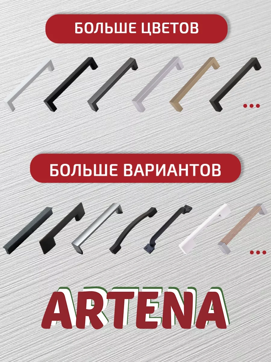 Artena Mobilya Kulpları Siyah Soft Touch 128 Mm, 2 Adet+tutucu 139819303 Siyah Mat