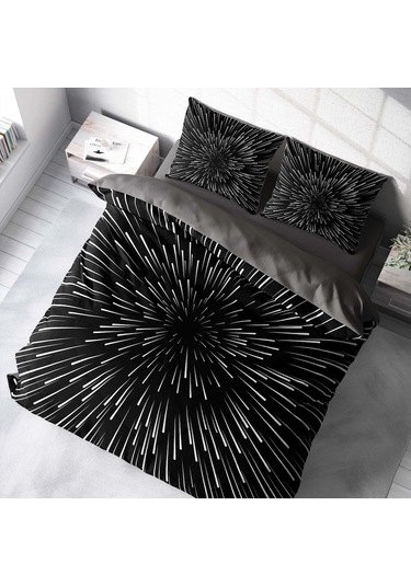 Monohome Galaxy Star 3D Pamuk Saten Çift Kişilik Nevresim Takımı Çok Renkli