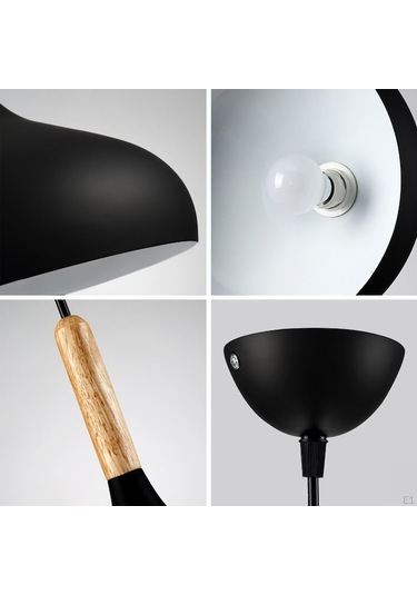 Novahub Sarı Metal Abajur, Endüstriyel Sarkıt Işık Gölgesi, Ampul Koruması, Asma Tavan Sarı SARI