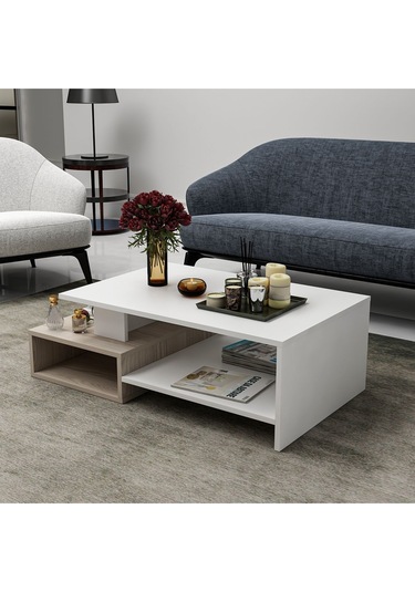 Dux Dekoratif Orta Sehpa Beyaz - Alize