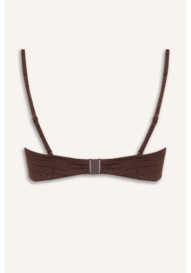 Defacto Regular Fıt İnce Askılı Kahverengi Bikini Üstü E4372ax26smbn341 Kahve-bn341