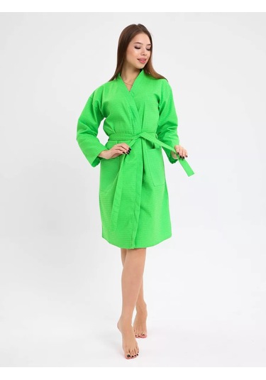 Inteteks Vafelli Kimonolu Banyo Bornozu, Hamam Ve Sauna İç 191939402 Gri