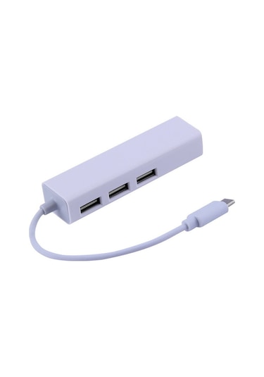 4693 Usb Type C Hub Rj45 Ethernet Çevirici Çoklayıcı Adaptör