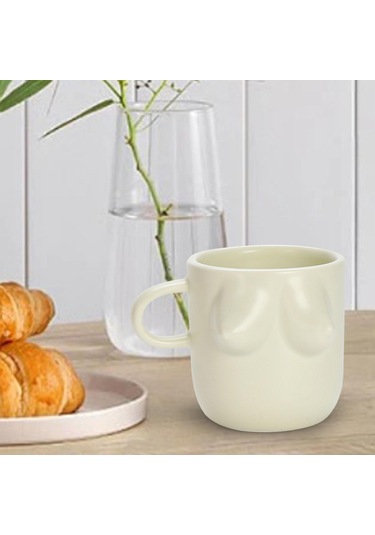 Suntek Kadın Vücut Sanatı Seramik Su Bardağı 300 Gri-beyaz Gri Beyaz